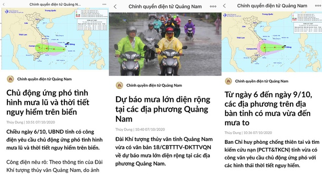 Các thông tin tỉnh Quảng Nam tuyên truyền cho người dân qua Zalo.