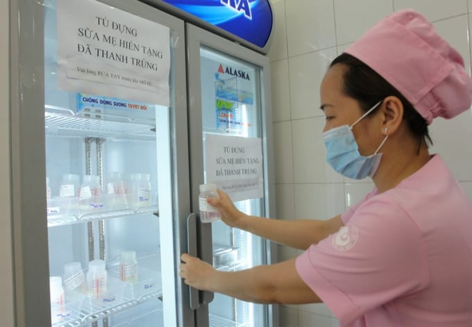 Ngân hàng sữa mẹ tại Bệnh viện Từ Dũ TP.HCM. Ảnh: HH