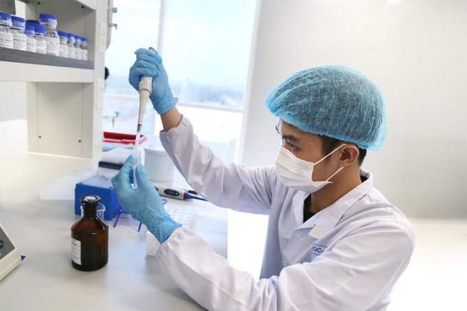 Nghiên cứu sản xuất vaccine ngừa COVID-19 tại Công ty cổ phần Công nghệ dược Nanogen (Khu công nghệ cao TP.HCM). Ảnh: HOÀNG GIANG