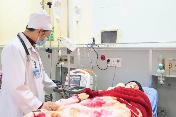 Trường hợp bệnh nhân ngộ độc thuốc hạ huyết áp đang điều trị tại bệnh viện - Ảnh: Bệnh viện cung cấp