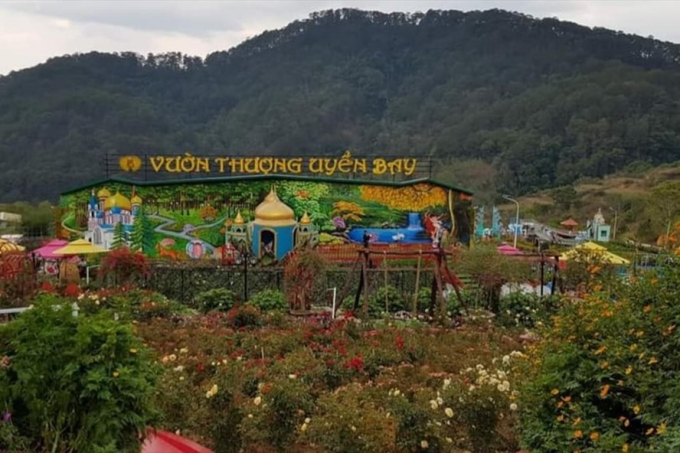 Dự án khu du lịch canh nông Vườn thượng uyển bay ở Đà Lạt xây dựng trái phép. Ảnh: N.B