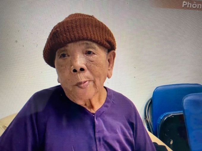 Bà Võ Thị Kim Thanh năm nay đã 91 tuổi. Ảnh chụp màn hình.