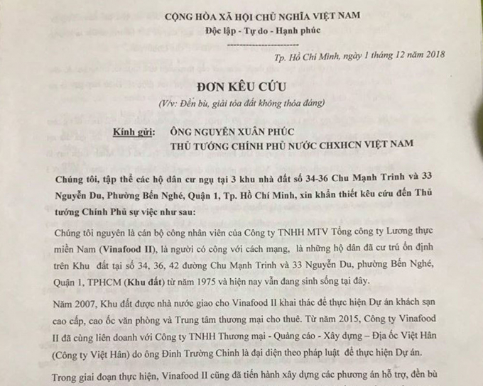 Các hộ dân sinh sống trên