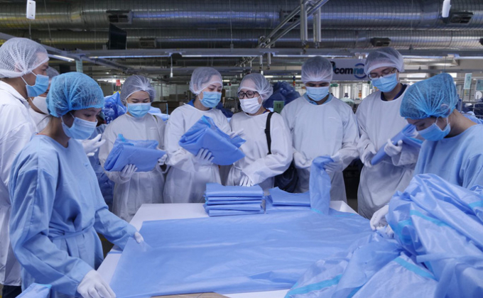 Công suất các nhà máy của Ecom Med có thể đạt 5 triệu khẩu trang/ngày