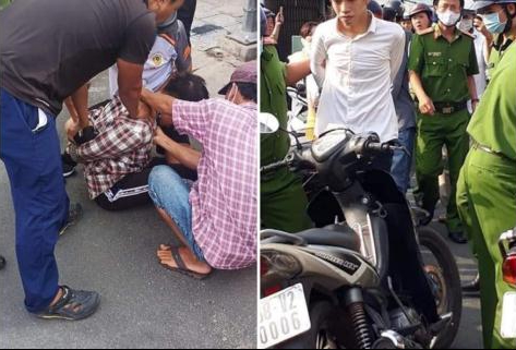 2 đối tượng cướp ngân hàng ở thành phố Hà Tiên (Kiên Giang) bị bắt giữ. Ảnh: Lao động
