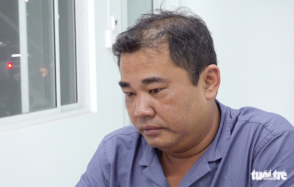 Bị can Trần Trí Mãnh tại cơ quan điều tra - Ảnh: CAAG