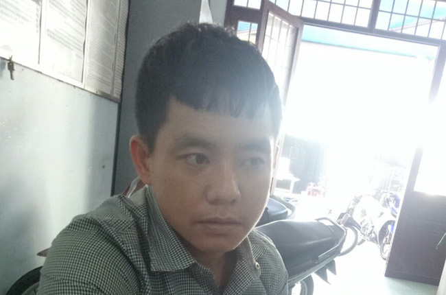 Đối tượng Giang tại cơ quan điều tra.