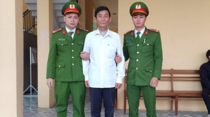 Đối tượng Nguyễn Trãi tại cơ quan Công an.