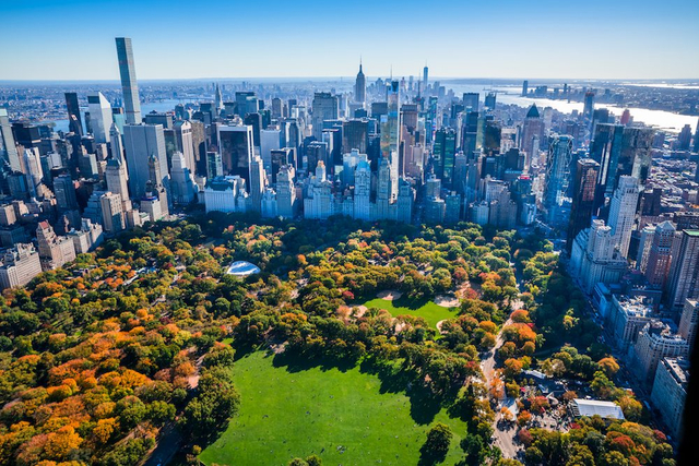 Giá bất động sản trung bình xung quanh khu vực Công viên Central Park (New York) là 44,9 triệu USD và vẫn có xu hướng tăng giá
