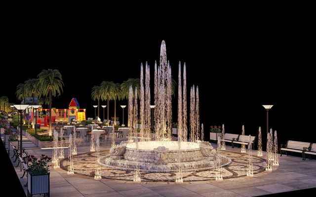 Con đường ánh sáng, công viên nhạc nước là hai trong những tiện ích hứa hẹn thu hút du khách lẫn người dân bản địa tới Regal Pavillon Da Nang