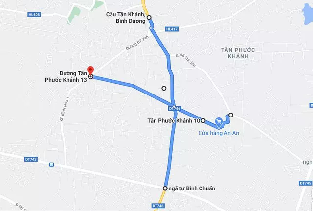 Quy hoạch mở rộng lộ giới các tuyến đường ĐT746, Tân Phước Khánh 10, 13