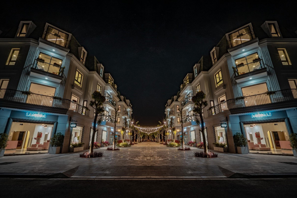 Hình ảnh khu nhà mẫu dự án EcoCity Premia về đêm