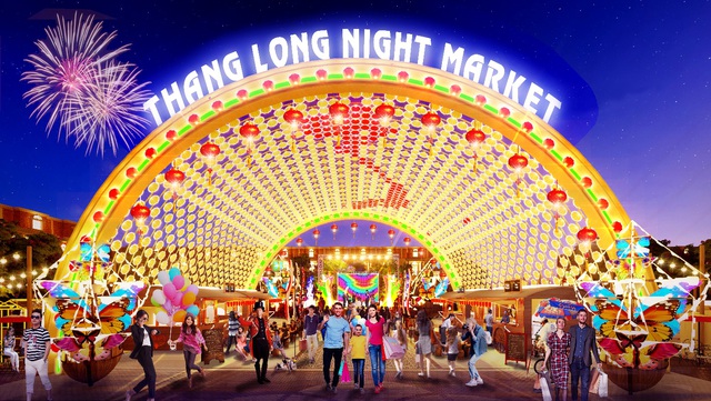 Chợ đêm Thăng Long Night Market - hạng mục tiện ích hứa hẹn sẽ nhanh chóng thu hút cư dân đến an cư và kinh doanh tại khu đô thị Thăng Long Central City.