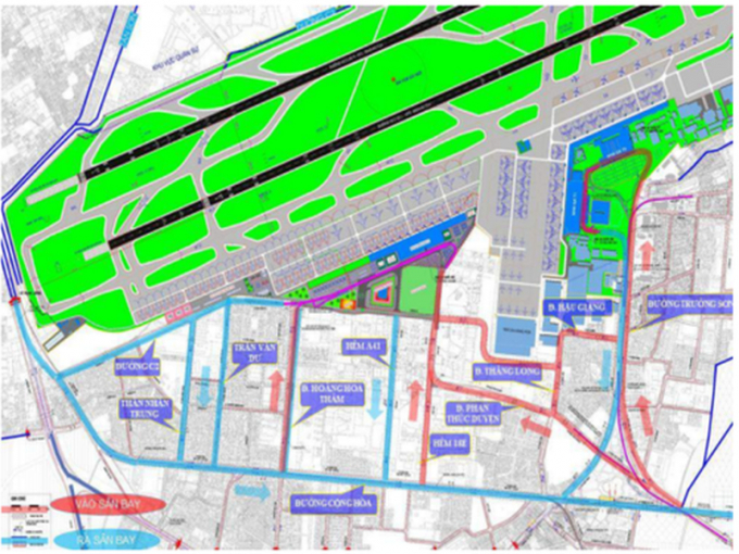 UBND TP đã kiến nghị Bộ Quốc phòng chuyển giao đất để thực hiện dự án, bao gồm dự án xây dựng nhà ga T3 Ảnh: V.LONG