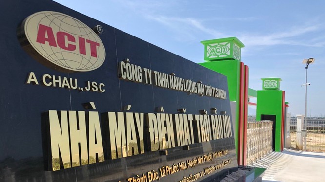 ACIT là chủ đầu tư dự án nhà máy Điện mặt trời Bầu Zôn tại huyện Ninh Phước, tỉnh Ninh Thuận.