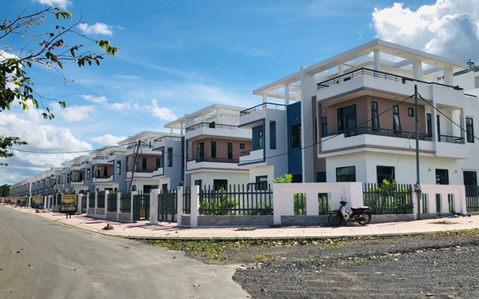 Một góc dự án khu dân cư Tân Thịnh, nơi có gần 500 căn biệt thự, nhà liền kề xây dựng không phép