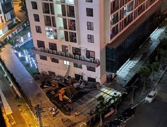 Hiện trường vụ việc. Ảnh: Nguyễn Tiến Đạt.