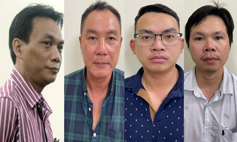 Từ trái qua: Nguyễn Đại Dương, Nguyễn Quốc Hùng, Hồ Hoàng Nam, Phạm Hữu Hiền