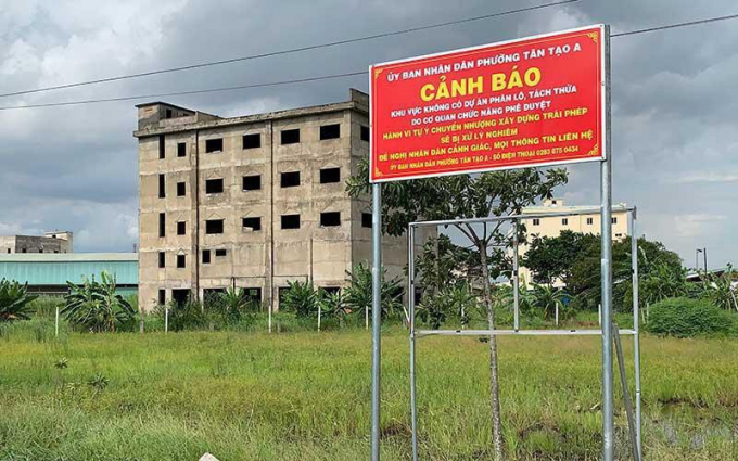 Một khu đất được chính quyền cảnh báo lừa đảo về phân lô bán nền. ẢNH: C.T.V