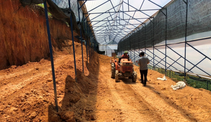 Hiện trường vụ san ủi đất rừng. ẢNH: LÂM VIÊN