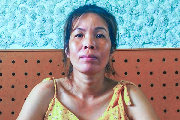 Huỳnh Thị Điệp thời điểm bị bắt giữ