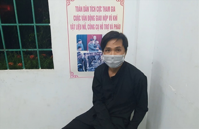 Lê Kim Luân tại cơ quan Công an chiều 16.8. Ảnh: CTV