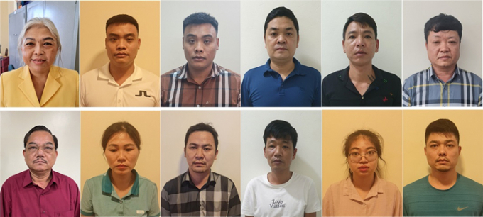 Các bị can bị bắt giữ. CÔNG AN CUNG CẤP