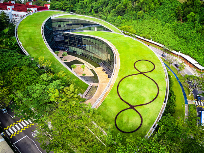 Một góc chụp từ trên cao trường Đại học Công nghệ Nanyang Singapore. Ảnh: Getty