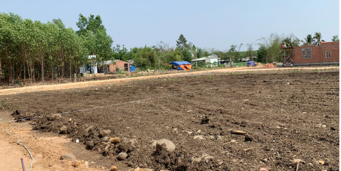 Khu đất số 559, tờ bản đồ số 19 hiện đã được Công ty Tam Gia Phát san nền và làm đường tạm nội khu