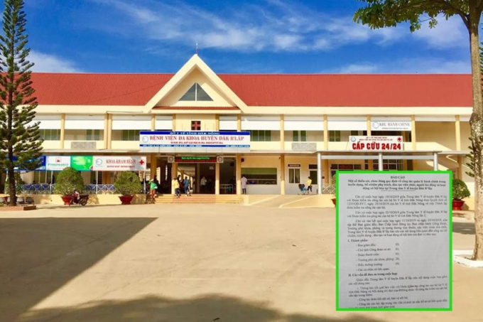 Trung tâm y tế huyện Đắk R'lấp ký nhiều hợp đồng lao động trái quy định. Ảnh: Lin Xong