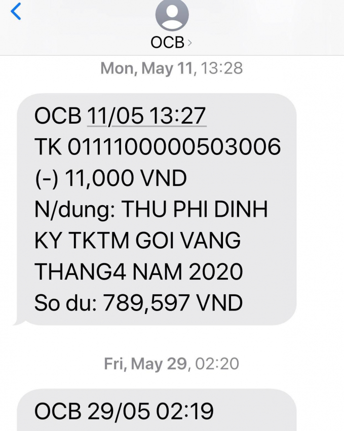 Dù thoái thác trách nhiệm bằng việc cho rằng sổ tiết kiệm của khách hàng là sổ giả nhưng OCB vẫn thu phí tham gia tiết kiệm đối với khách hàng.