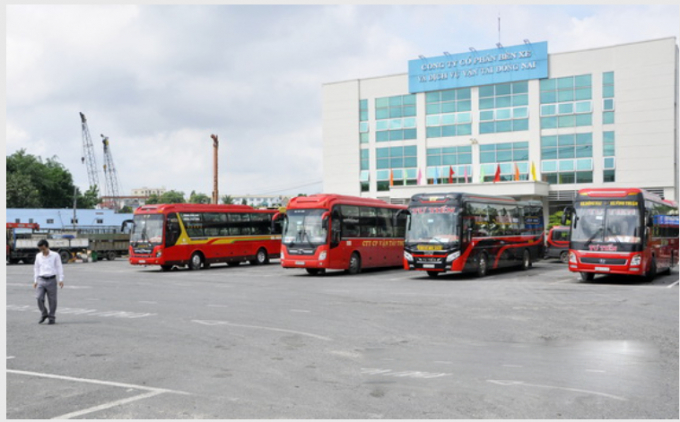 Xe chở khách tại Bến xe Đồng Nai (TP.Biên Hòa)