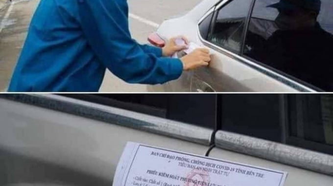 UBND tỉnh chỉ đạo lực lượng tại các chốt kiểm soát dịch ngưng ngay việc dán niêm phòng vào cửa ô tô khi vào địa phận tỉnh này. Anh FB