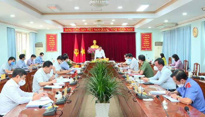 Ông Phan Đình Trạc, Ủy viên Bộ Chính trị, Trưởng Ban Nội chính Trung ương có buổi làm việc với lãnh đạo tỉnh Đồng Nai. Ảnh: VH.