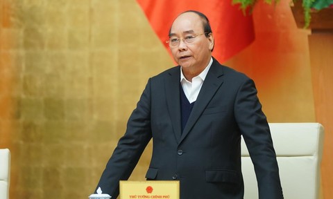 Thủ tướng Nguyễn Xuân Phúc chủ trì cuộc họp Thường trực Chính phủ về COVID-19. Ảnh: Báo Gia đình và xã hội