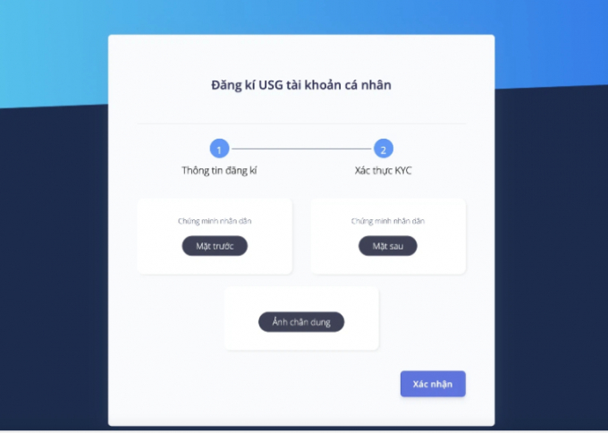 Để đăng ký tài khoản trên USG Community, người dùng phải xác thực cả KYC. (Nguồn: Ảnh chụp màn hình).
