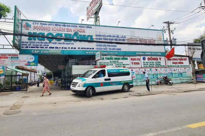 Phòng khám đa khoa Ngọc Hồng cho rằng không đủ năng lực tiếp nhận trường hợp của ông D. Ảnh: LÊ ÁNH