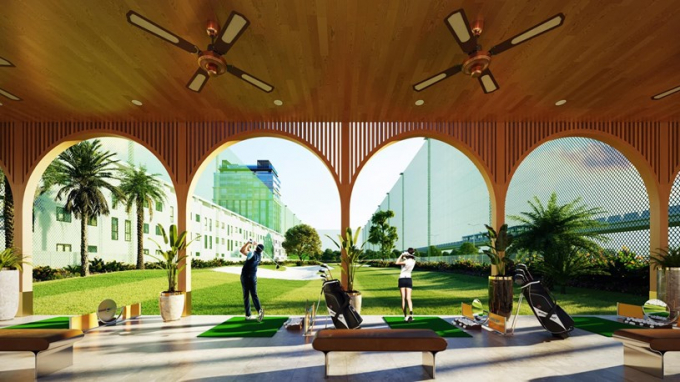 Sân tập golf 1000m2, điểm nhấn đặc biệt tại dự án Sala Phú Mỹ Park Residences