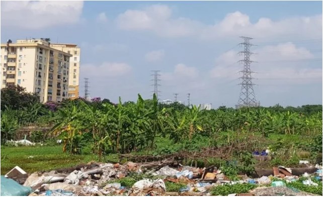 Dự án Khu chức năng đô thị Trũng Kênh ở quận Hoàng Mai (Hà Nội) đang bị bỏ hoang.