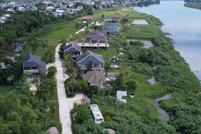 Các công trình xây dựng không phép trong khuôn viên dự án Go Green Farm.