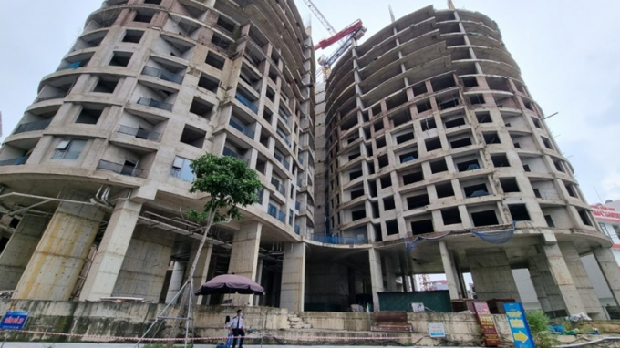 Công trường dự án chung cư Sky View Plaza ở thời điểm hiện tại