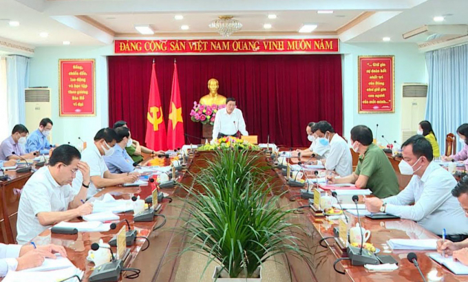 Đồng chí Phan Đình Trạc phát biểu tại cuộc làm việc với lãnh đạo tỉnh Đồng Nai. Ảnh: Ban Nội chính Trung ương