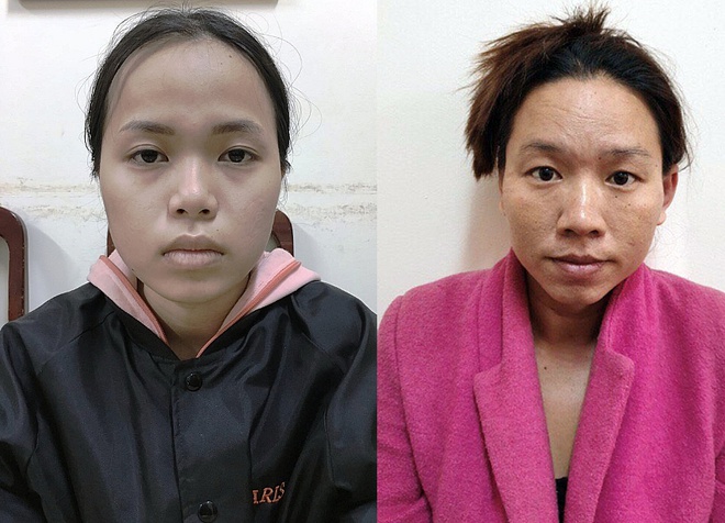 Lan Anh (trái) và Kim Sa, 2 trong 6 bị can vụ án. Ảnh: Đ.Đ.