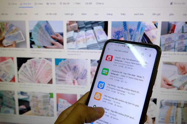 Các website, ứng dụng cho vay trực tuyến rất sẵn trên internet. Ảnh:Kinh tế và Đô thị
