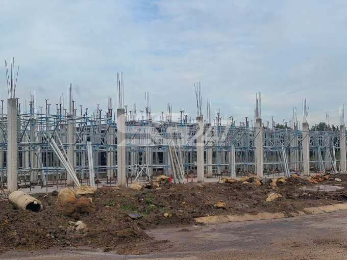 Nhiều căn đã làm xong phần móng
