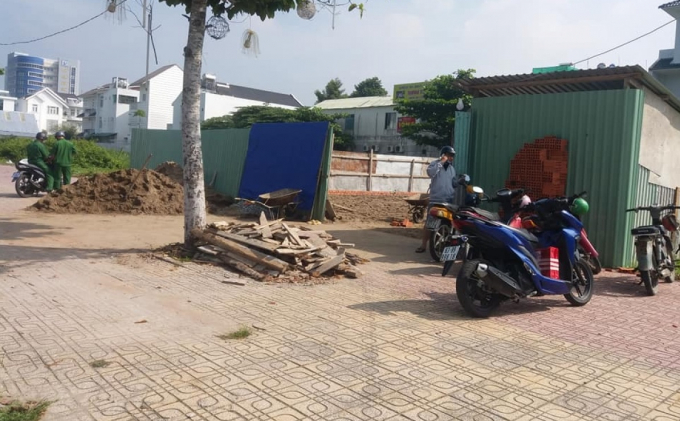 Một công trình không phép vừa bị cơ quan chức năng thành phố Mỹ Tho lập biên bản vào ngày 16/12.