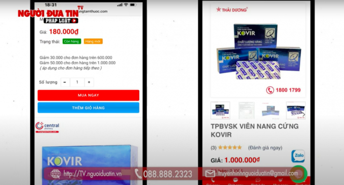 Sản phẩm viên nang cứng Kovir mới được đưa ra thị trường ít ngày nhưng vẫn khiến nhiều người “truy lùng” dù đã được “đội giá” gấp 4-5 lần “người anh em” Kovir phiên bản cũ.