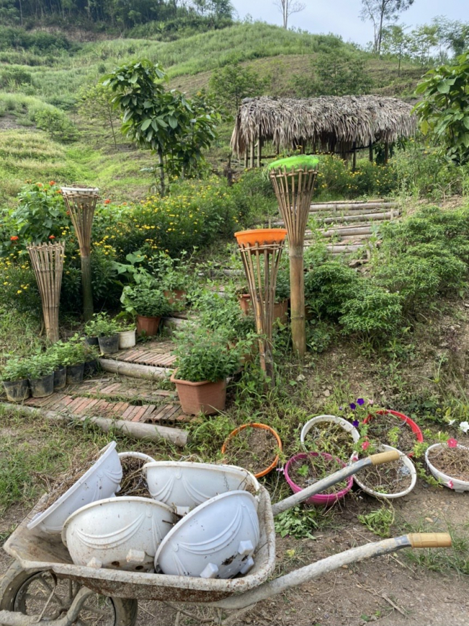 Khu farmstay của anh Quân sau gần 4 năm vẫn đang thành hình