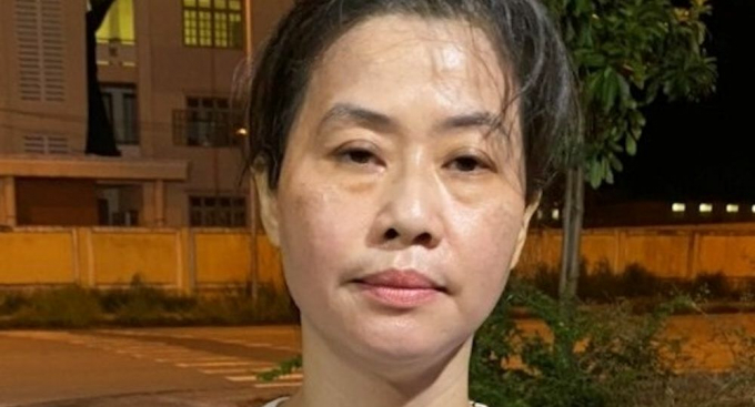 Bà Trương Thị Kim Soan, nữ đại gia bất động sản, người từng có tên trong vụ rò rỉ hồ sơ Panama, đồng thời nguyên là giám đốc doanh nghiệp khai thác khoáng sản Công ty TNHH Vàng Titan Việt Nam, vừa bị bắt. Ảnh Bộ Công an