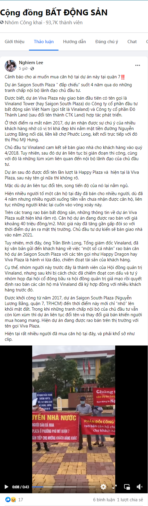 Bài chia sẻ của tài khoản Nghiem Lee. Ảnh chụp màn hình.